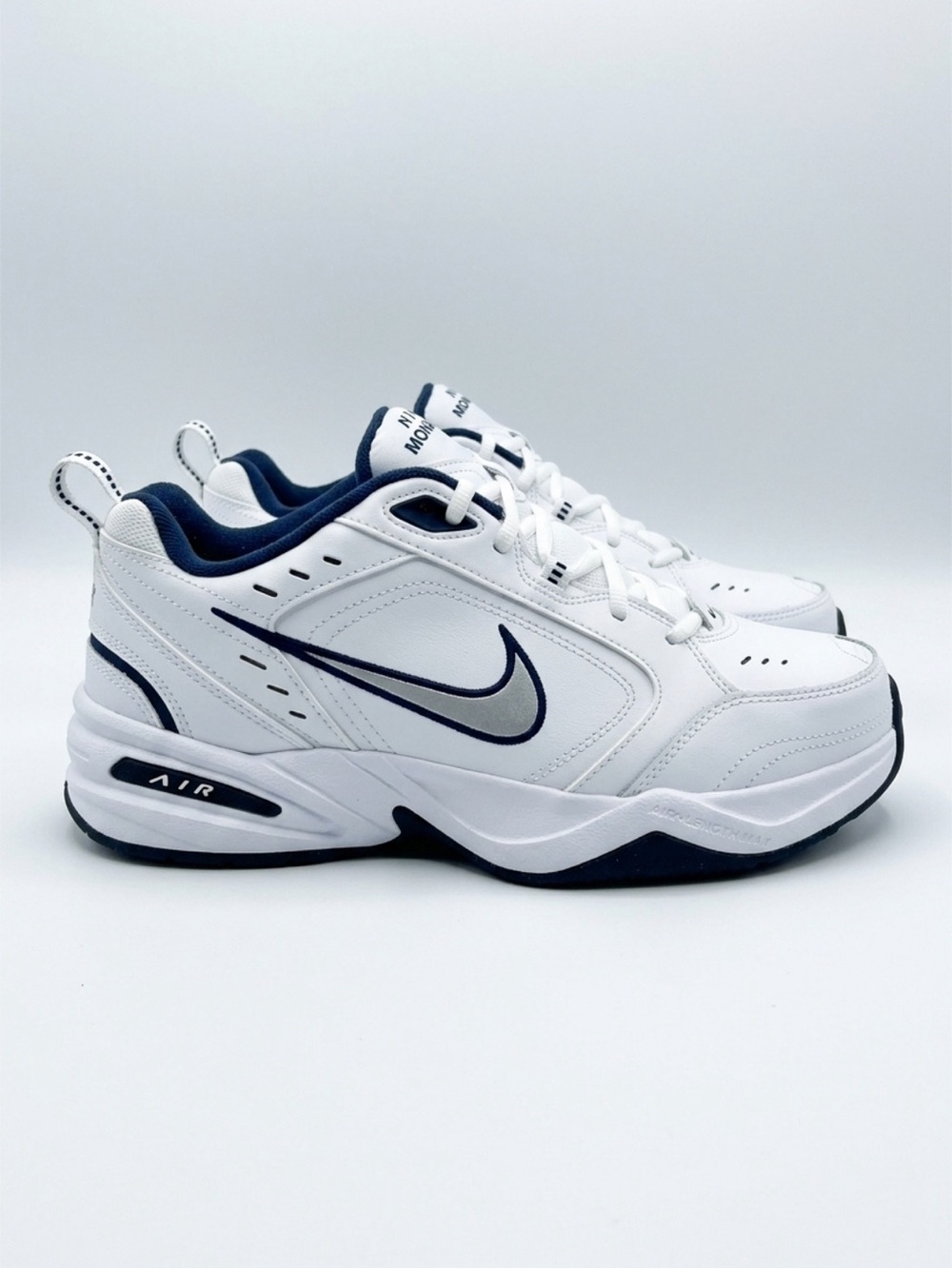 Nike White & Navy Men's Air Cushioned Athletic Sneakers
